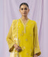 Women's Eid Yellow Embroidered Chiffon Unstitched Three Piece Suit